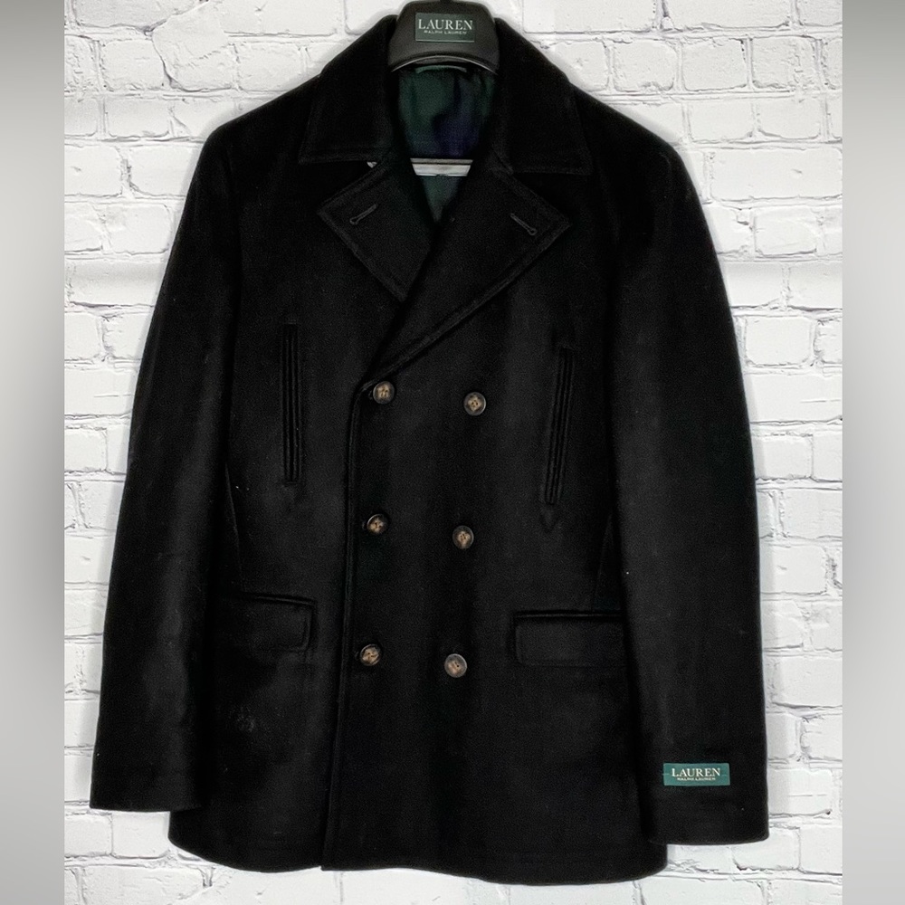 Ralph Lauren Wool-Blend Peacoat Black big boys.